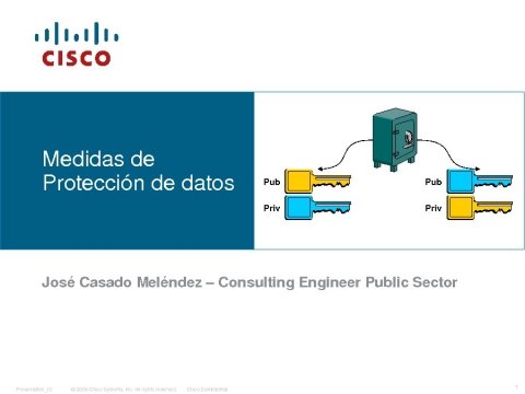 Presentación José Casado Meléndez, consultor de CISCO Systems  - Curso  Superior de Administración Electrónica